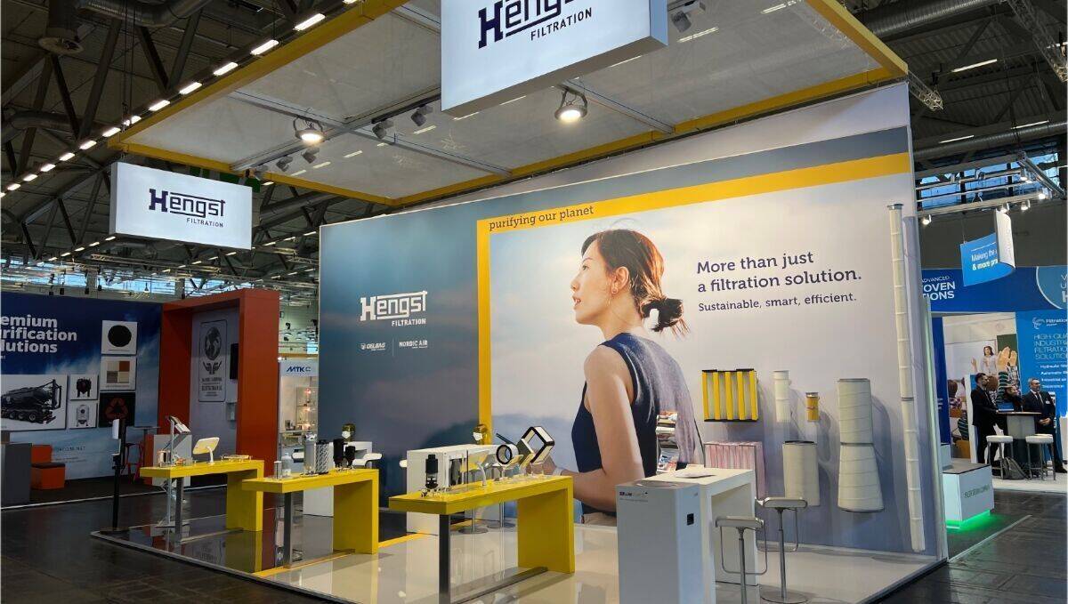 Der Messestand von Hengst auf der "Filtech".