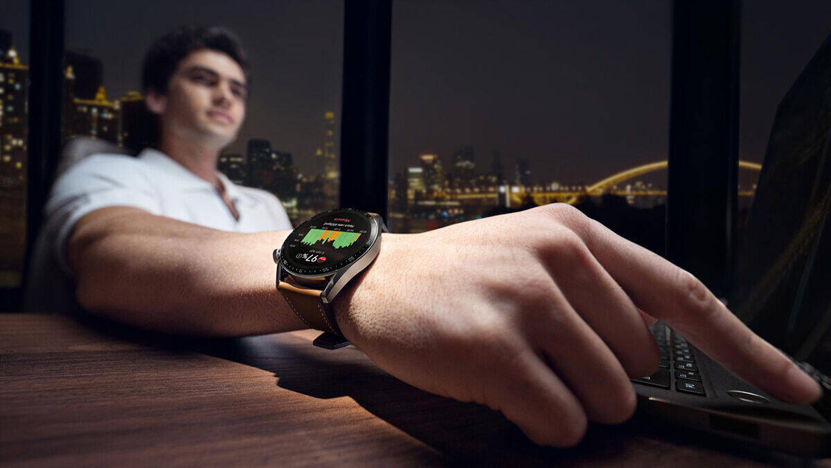 Die neue Huawei Watch GT 3 kommuniziert sowohl mit Android als auch mit iOS.