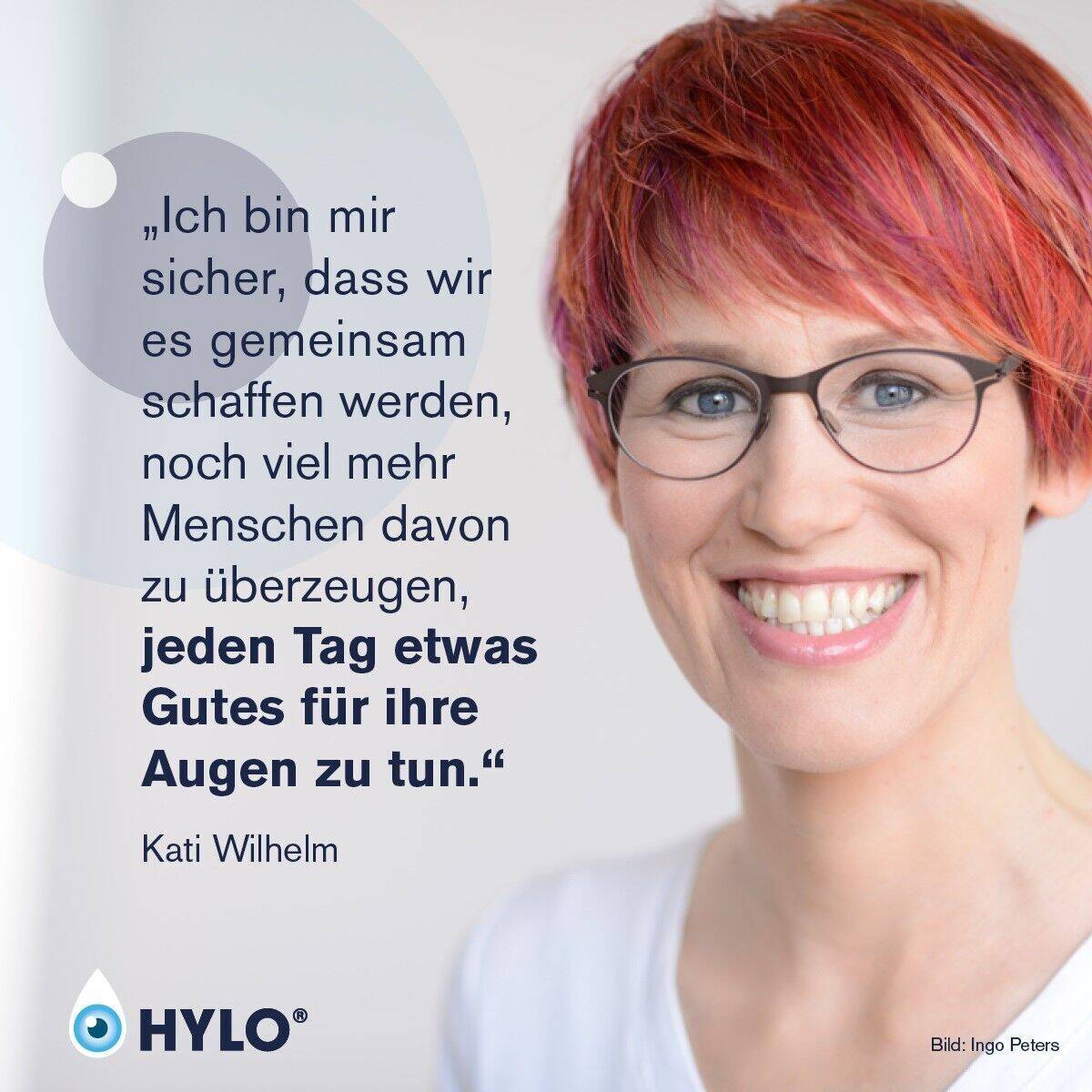 Kati Wilhelm wirbt für Augengesundheit.