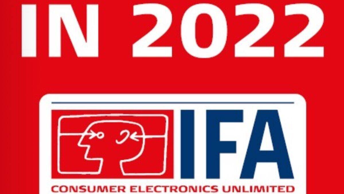 Das Logo der Ifa 2022, wieder in typischem Rot.