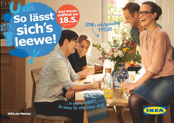 Neuer Ikea in Wetzlar: Motiv aus der dazugehörigen Printkampagne.