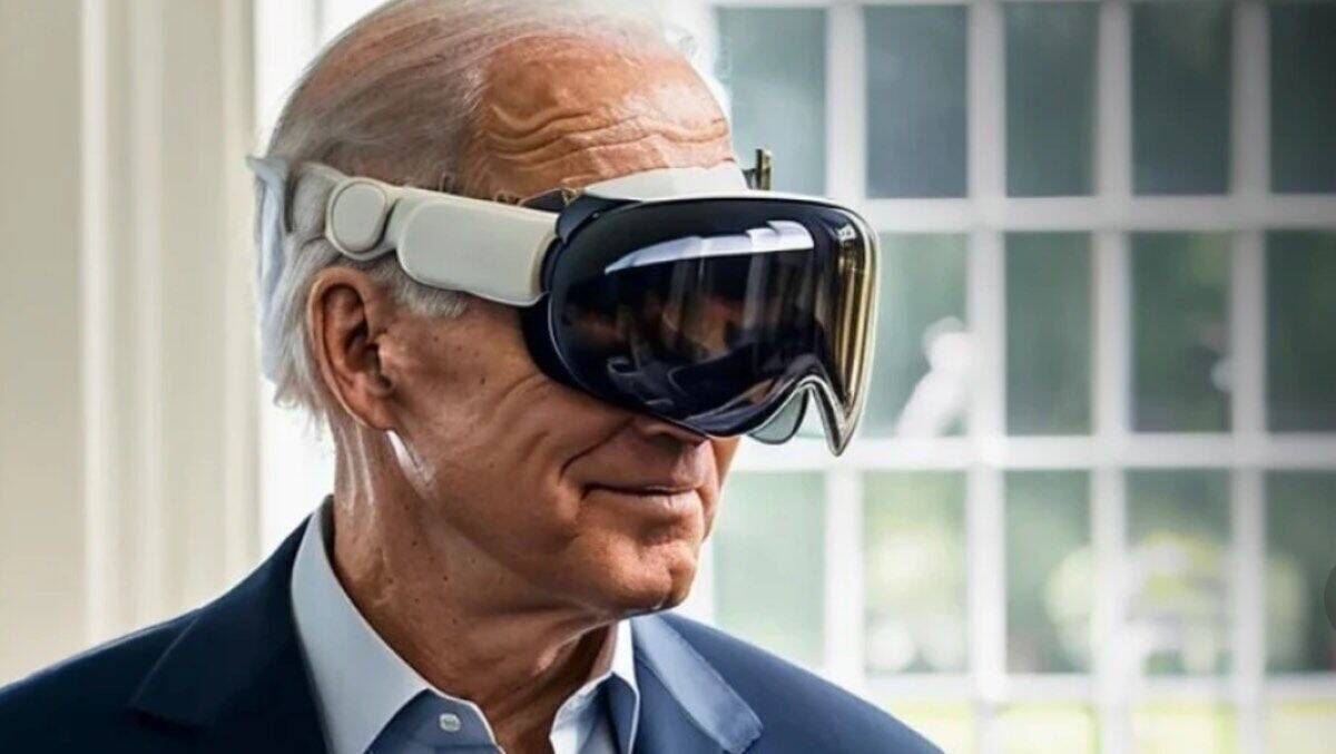 Auch US-Präsident Joe Biden darf mal "testen"...