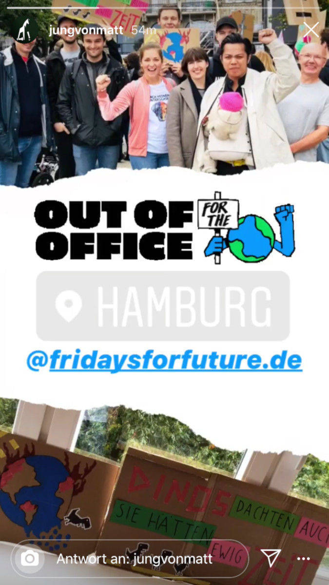 Das Jung-von-Matt-Team ist heute "Out of Office".