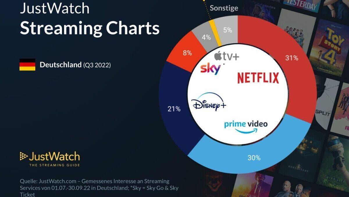 Die Grafik zeigt die Marktanteile für das 3. Quartal 2022.