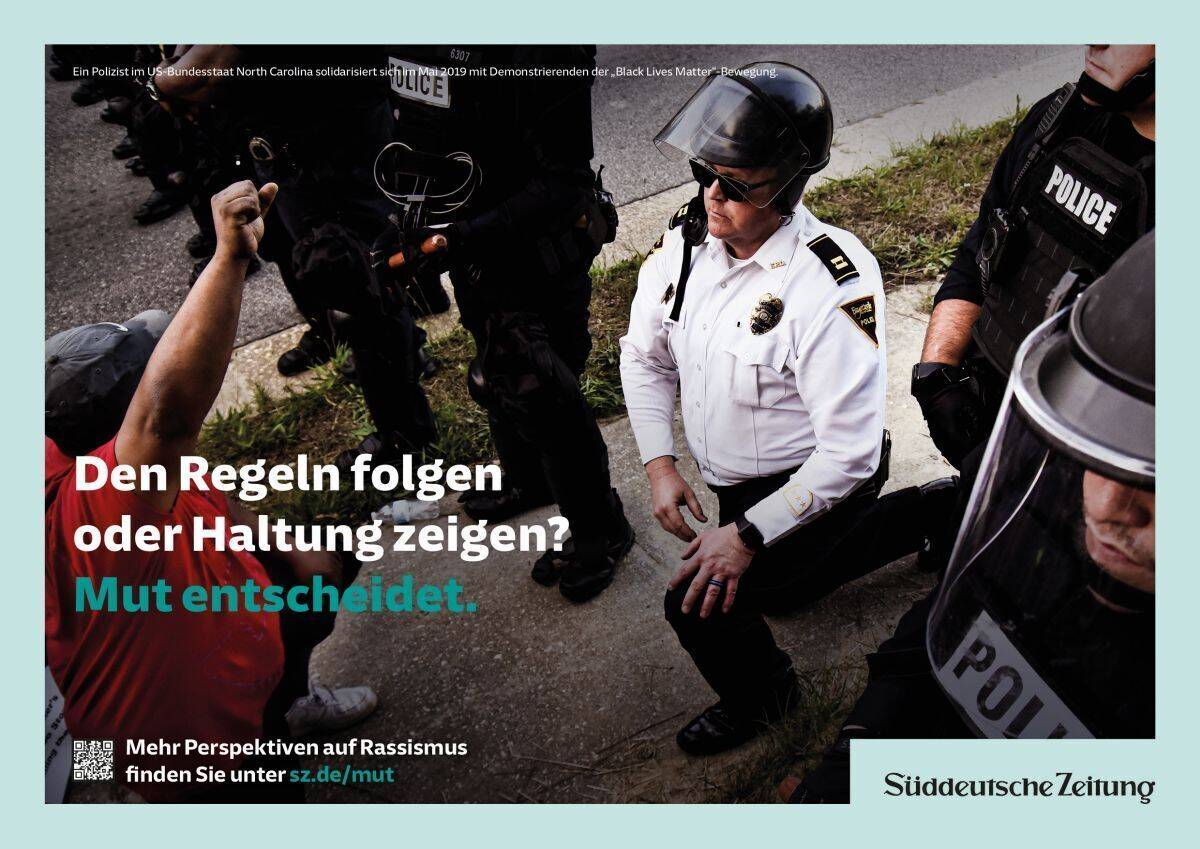 Kampagne mit Haltung: Die Süddeutsche wirbt um Leserschaft.