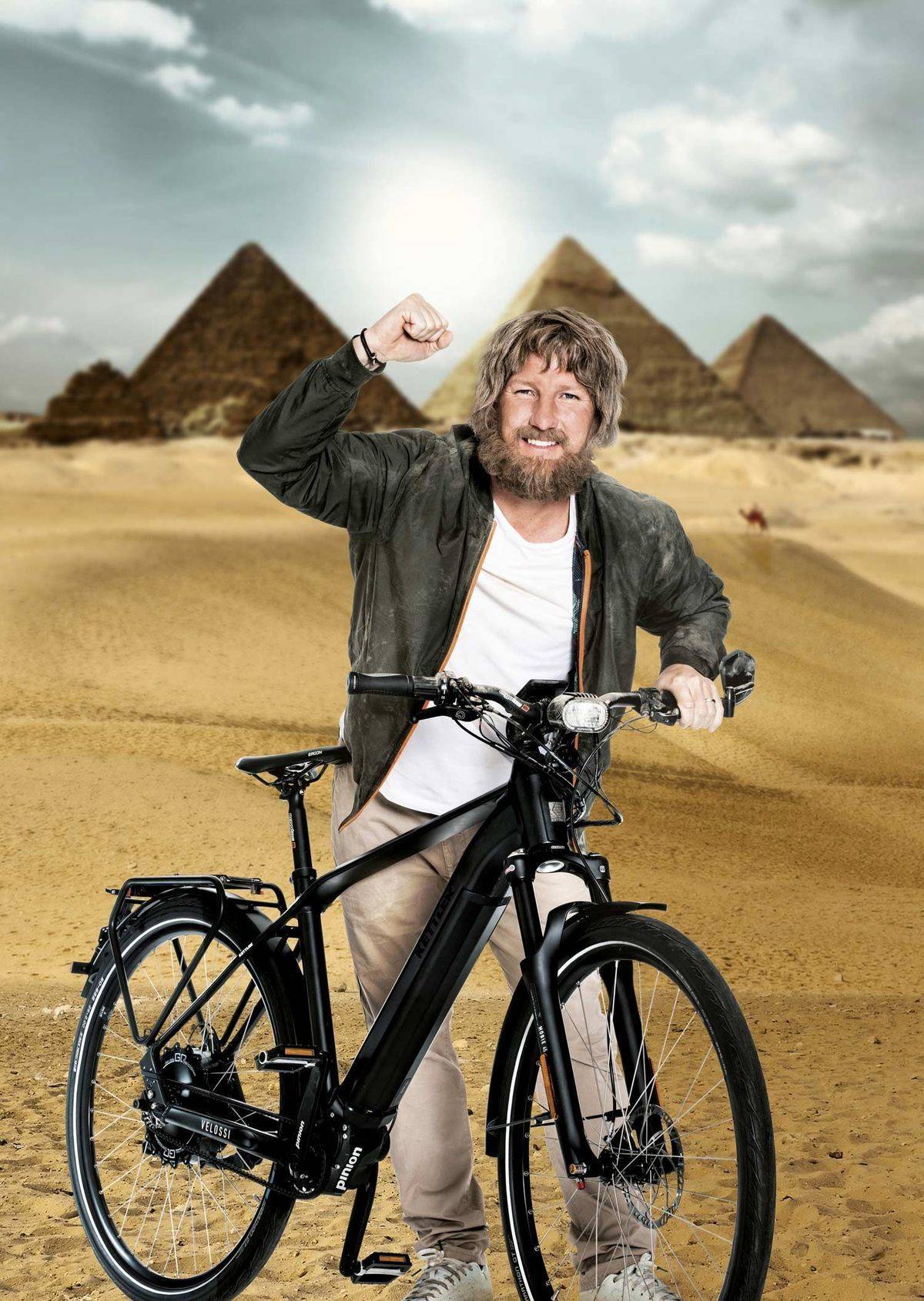 Schweinsteiger mit Velossi in der Welt unterwegs.