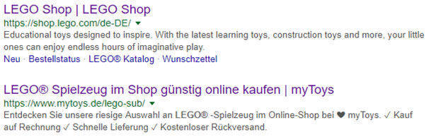 Die Lego-Description.