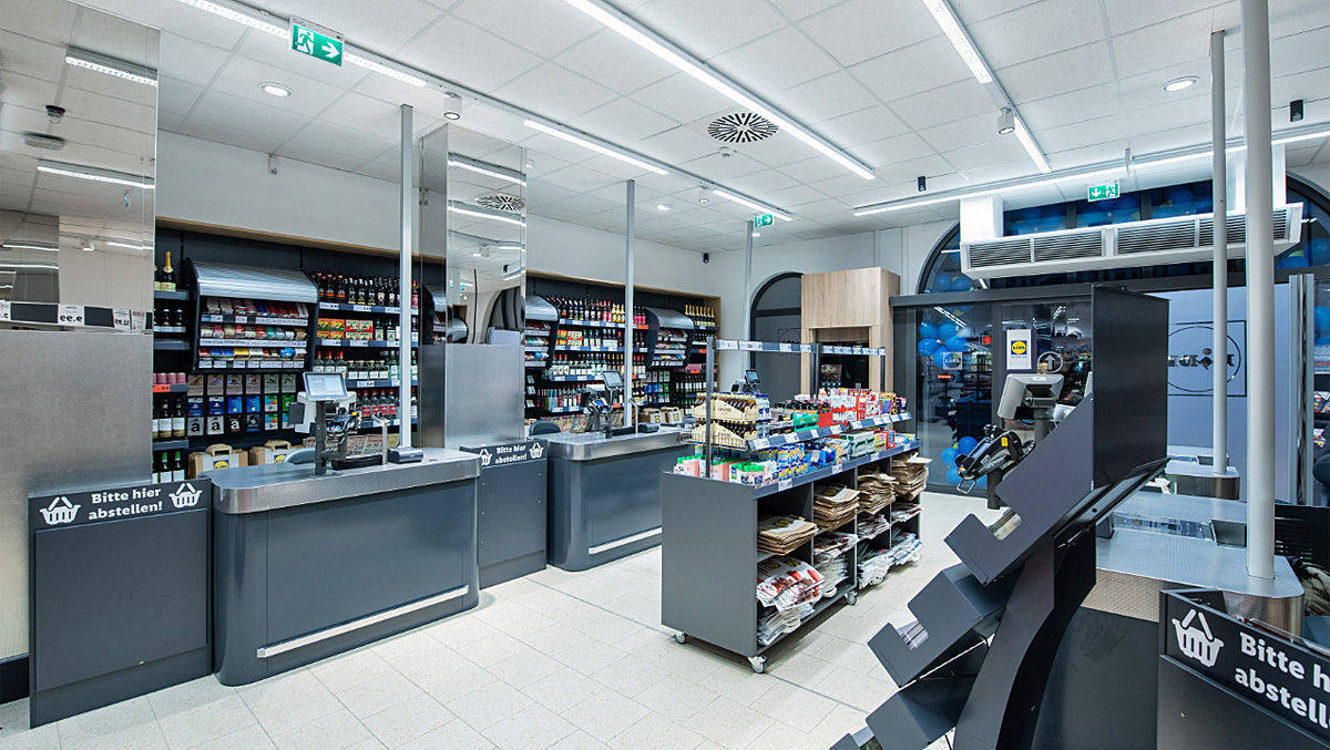 Schmaler, besser angeordnet: Lidl in der Münchner Altstadt.