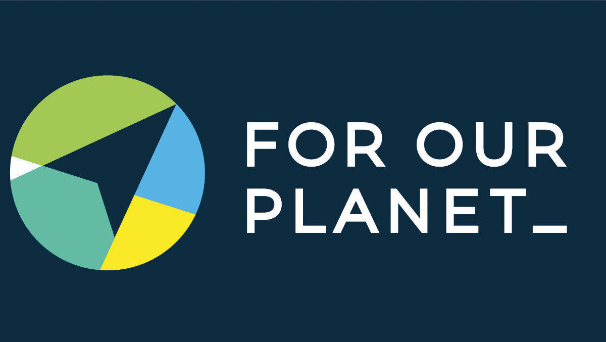So sieht das Logo der Initiative "For Our Planet" aus.