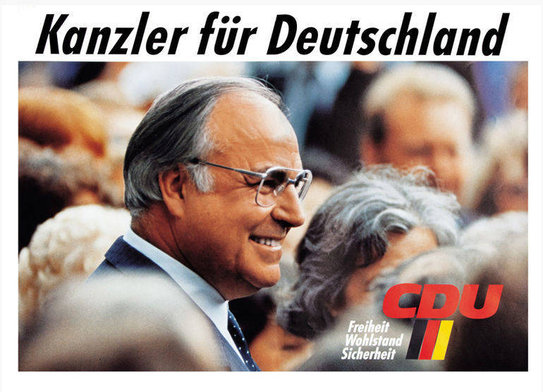 Agentur der Einheit: Mannstein-Plakat zur Bundestagswahl 1990.