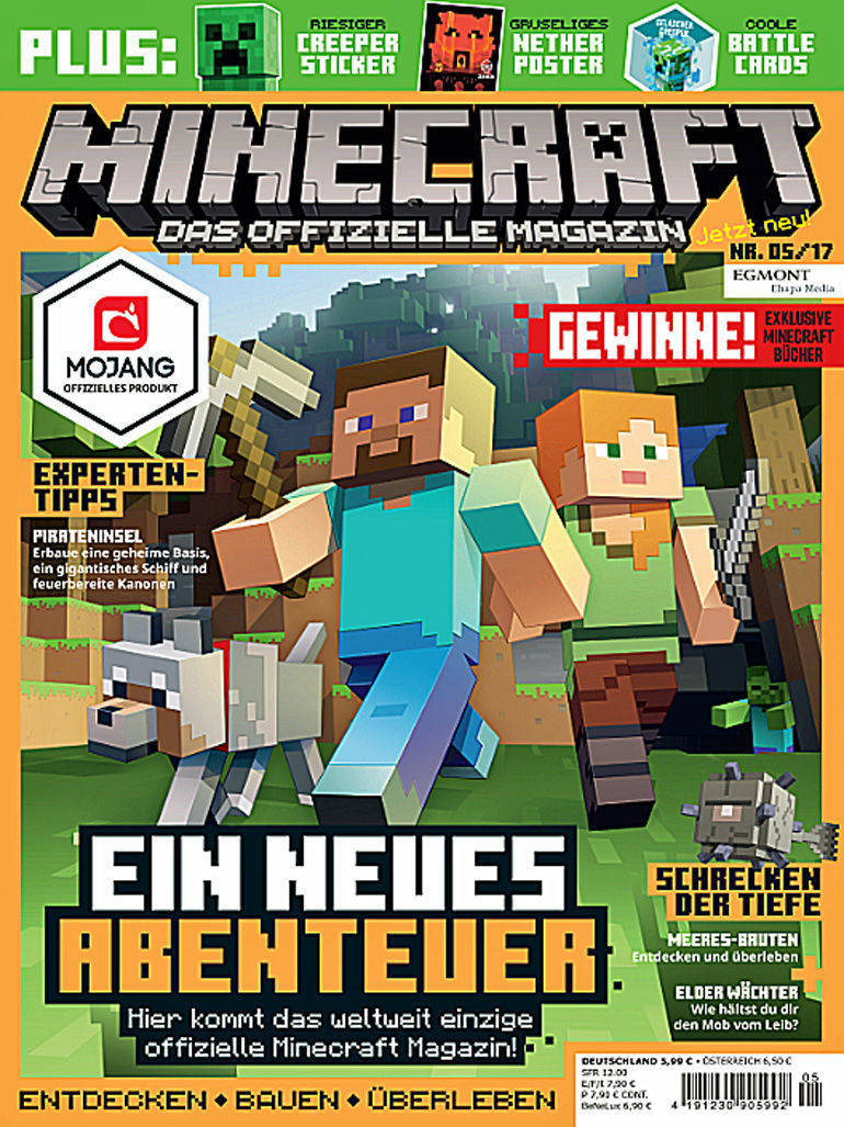 Die beliebte Minecraft-Klötzchenwelt auf Hochglanzpapier ...