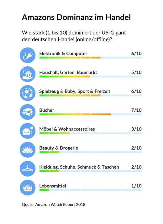 Mit Büchern ist Amazon groß geworden: In Deutschland hat Amazon damit einen Marktanteil von 20 Prozent laut "Amazon Watch Report".