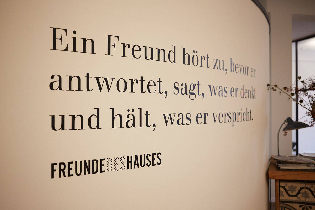 Motto der Freunde des Hauses.