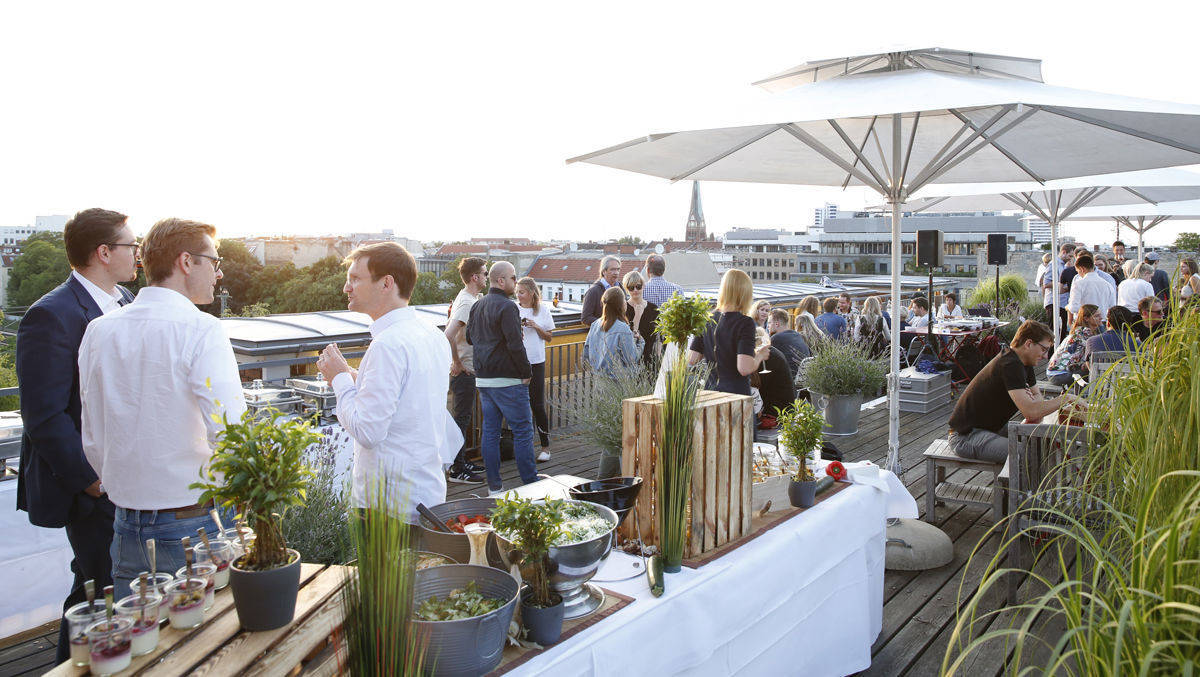 BBQ auf der Dachterrasse.