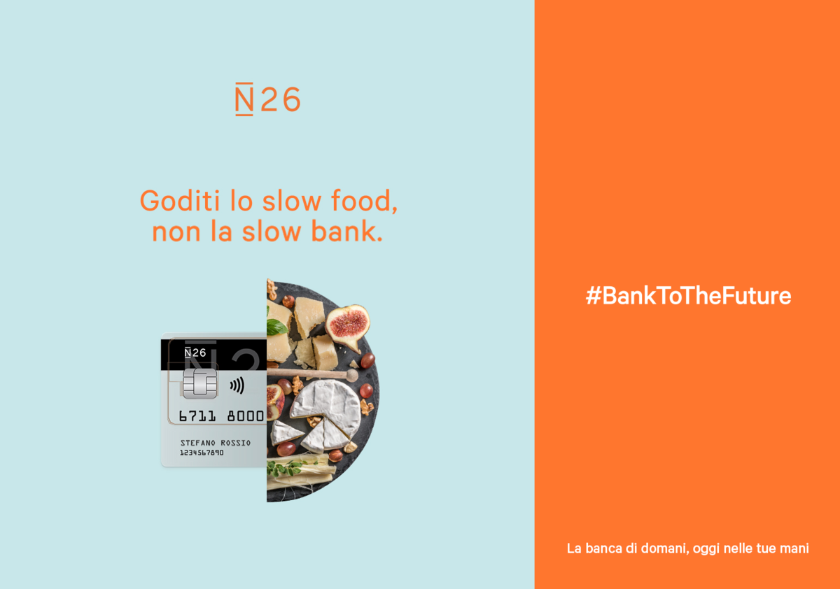 N26-Kampagne in Italien: moderne versus alte Bank