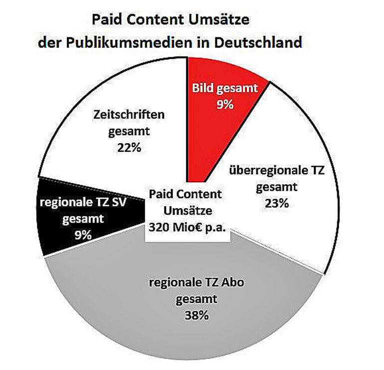 Der Paid-Content-Markt, maßgeblich geprägt von Springer.