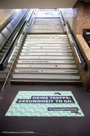 Gesundheit to Go: Wer die Treppe nimmt, bleibt fit.