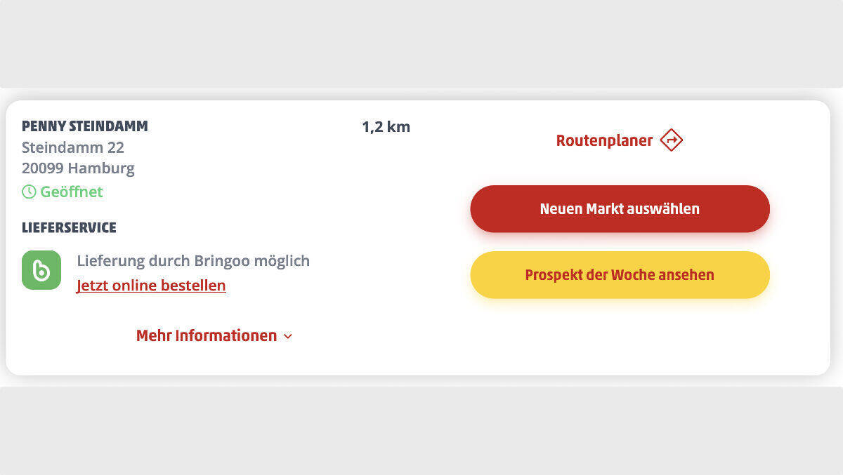 Kunden des Penny-Markets am Steindamm können sich ihre Lebensmittel ab sofort auch liefern lassen.