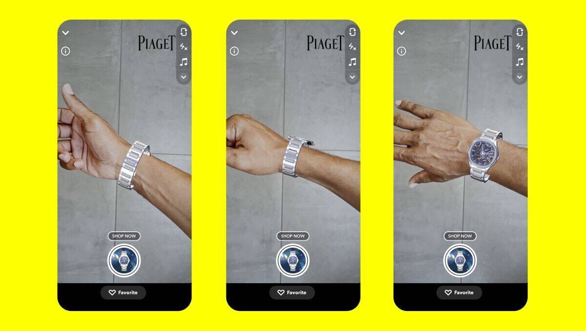 So sieht die neue Piaget-Uhr virtuell am Handgelenk aus.