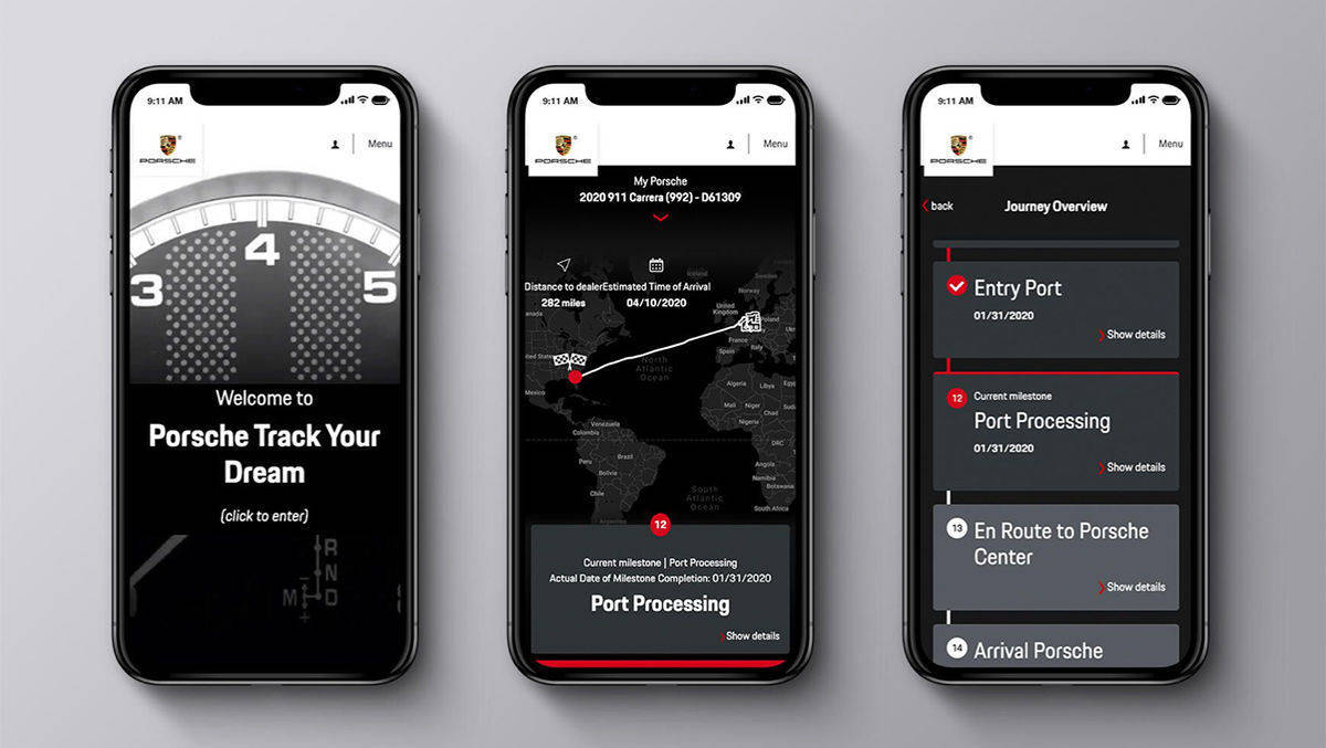 Wo treibt sich mein neuer 911er gerade herum? Porsche zeigt das in einer App.