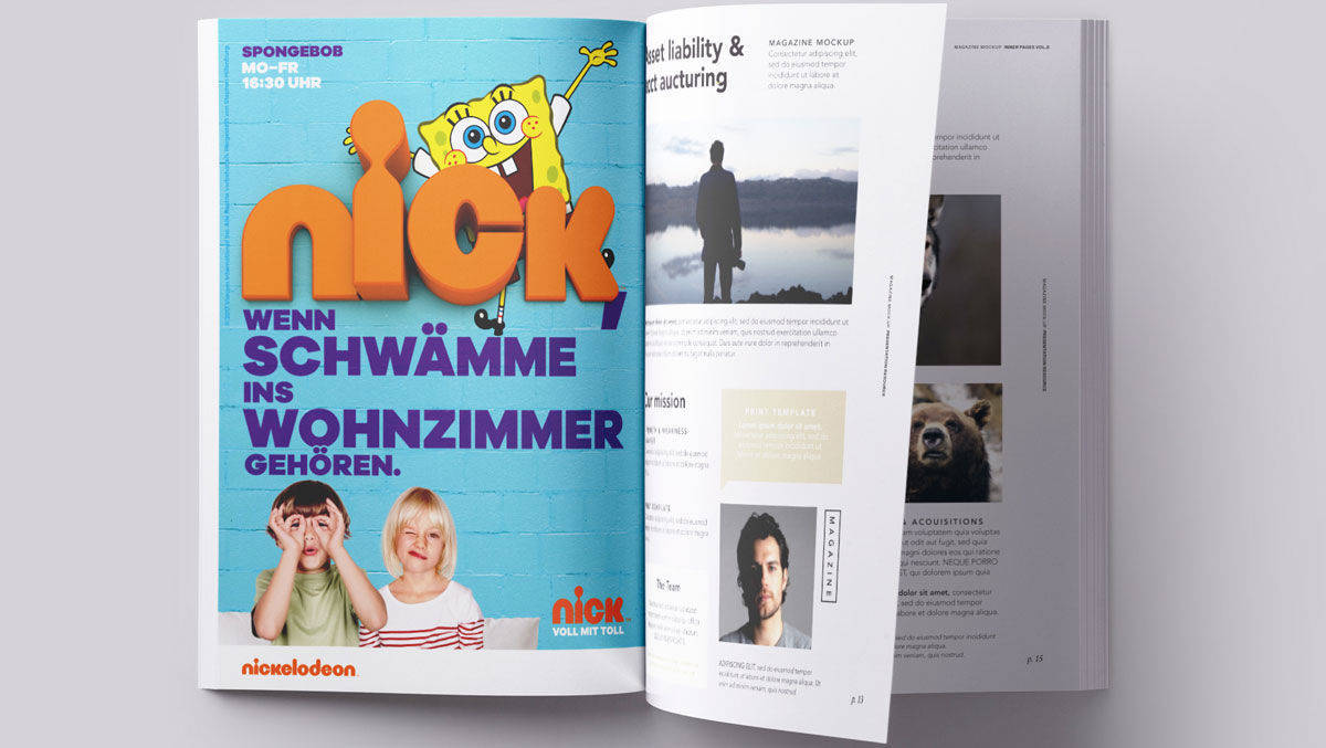 Printmotiv zum Senderrelaunch von Nick.