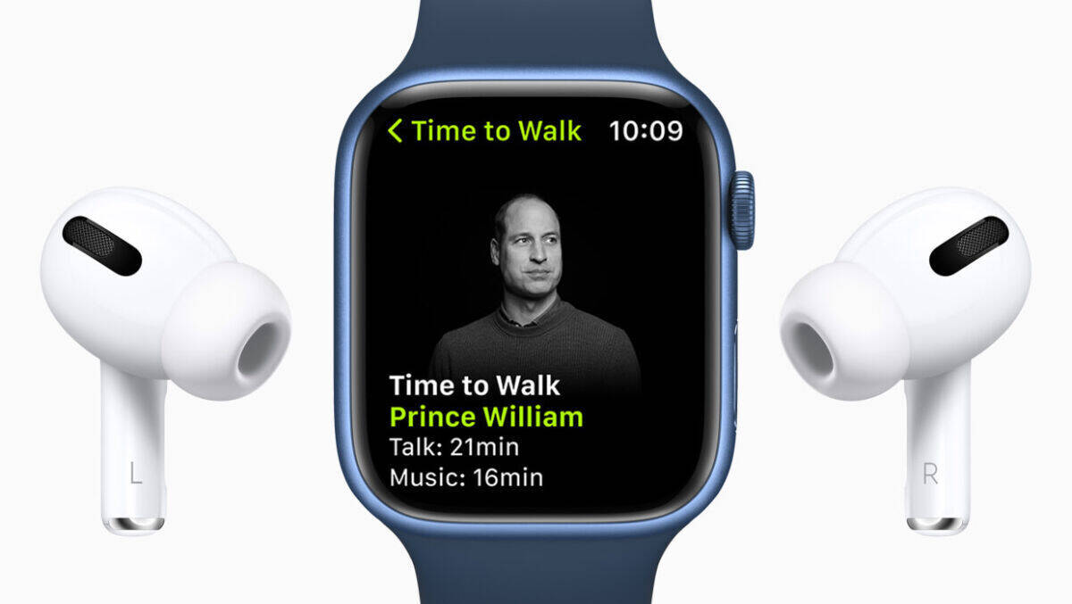 Auch Prinz William ist Teil des Apple-Angebots "Zeit fürs Gehen".