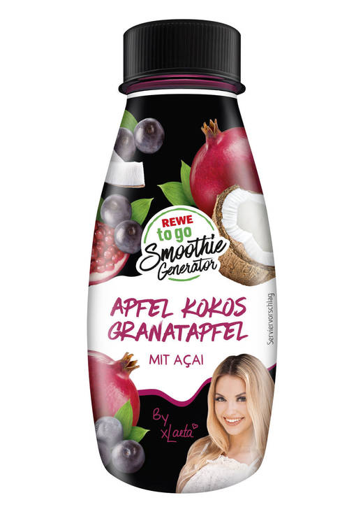 xLaeta-Version: Apfel-Kokos-Granatapfel-Acai-Smoothie