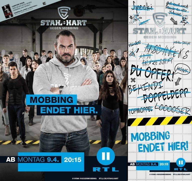 Anzeige und Spiegelaufkleber von RTL II