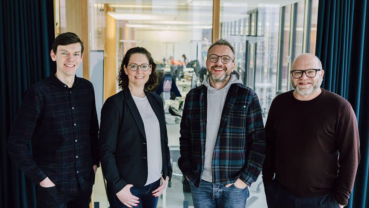 Rügenwalders Agenturpool mit Torsten Wiesner (v.l.), Andrea Koch, Steffen Zeller und Christoph Nann