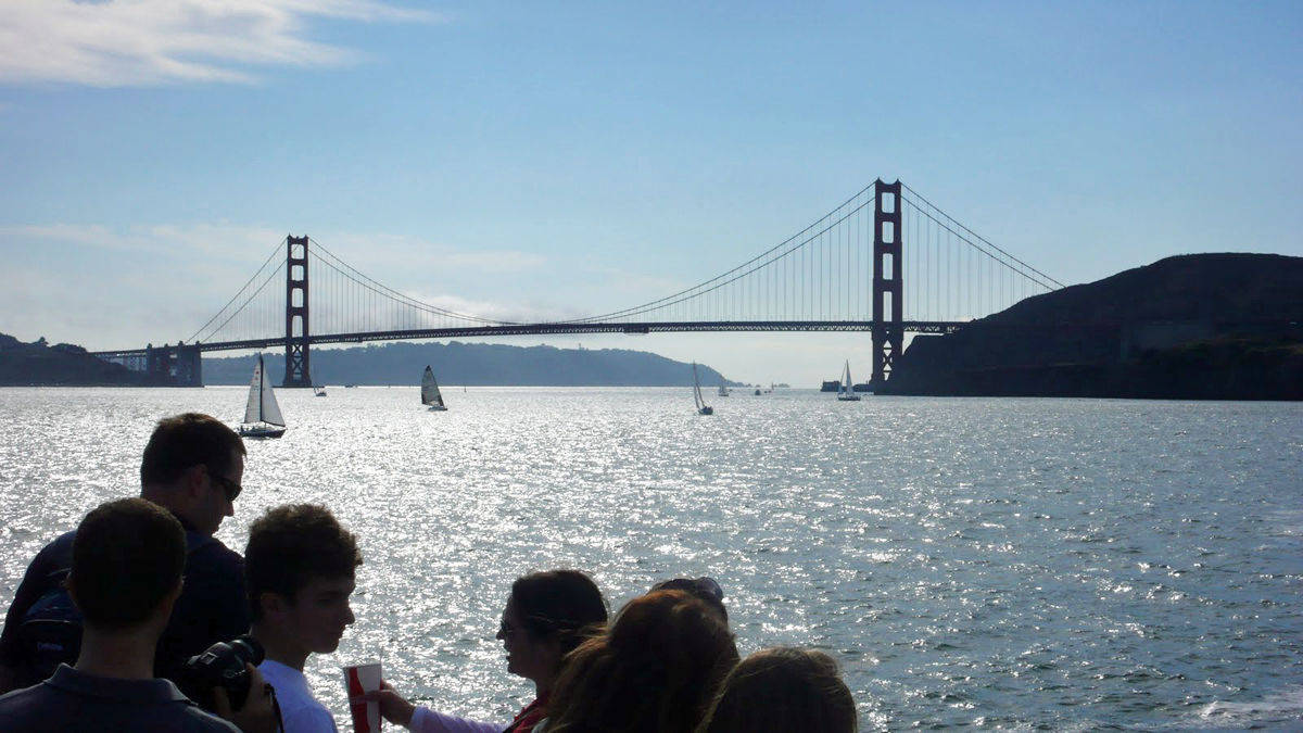 Die berühmte Golden-Gate-Bridge in San Francisco.
