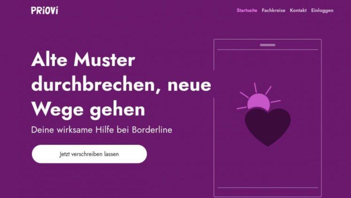 So wird die App auf der hauseigenen Priovi-Website beworben.