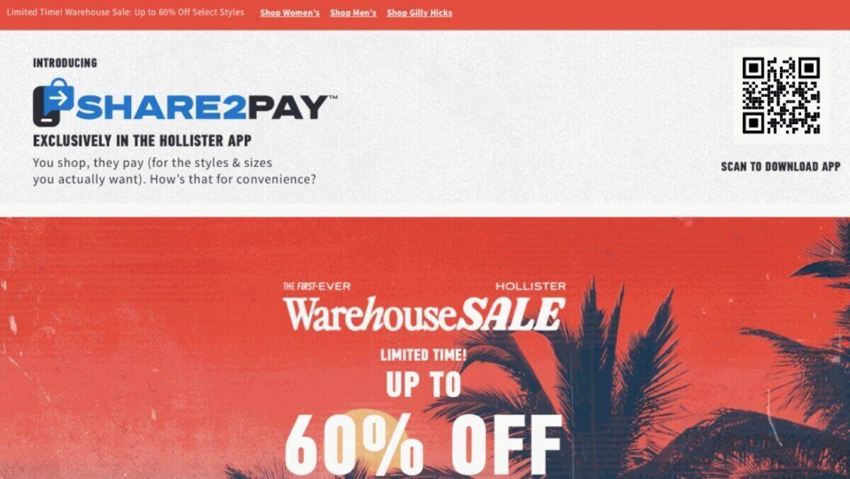 Hollister sales warehouse sale