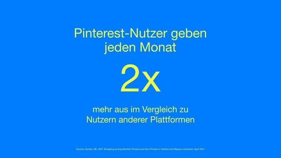 Pinterest-Nutzer geben jeden Monat 2x mehr aus im Vergleich zu Nutzern anderer Plattformen