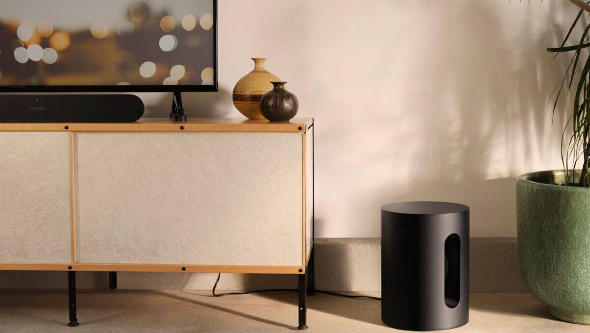 Neben dem TV bzw. dem Sonos-Soundystem, am besten an der Wand, findet der neue Sub Mini seinen Platz.