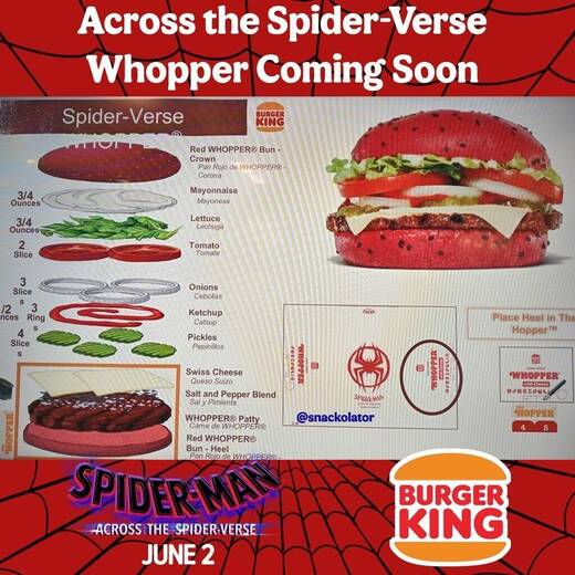 Neues, an Spider-Man angelehntes Menü bei Burger King