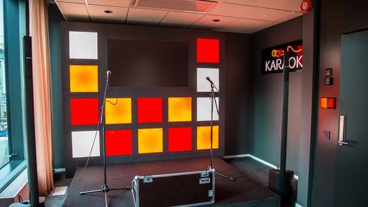 Eine Karaoke-Bar gehört bei Spotify in Stockholm zur Ausstattung