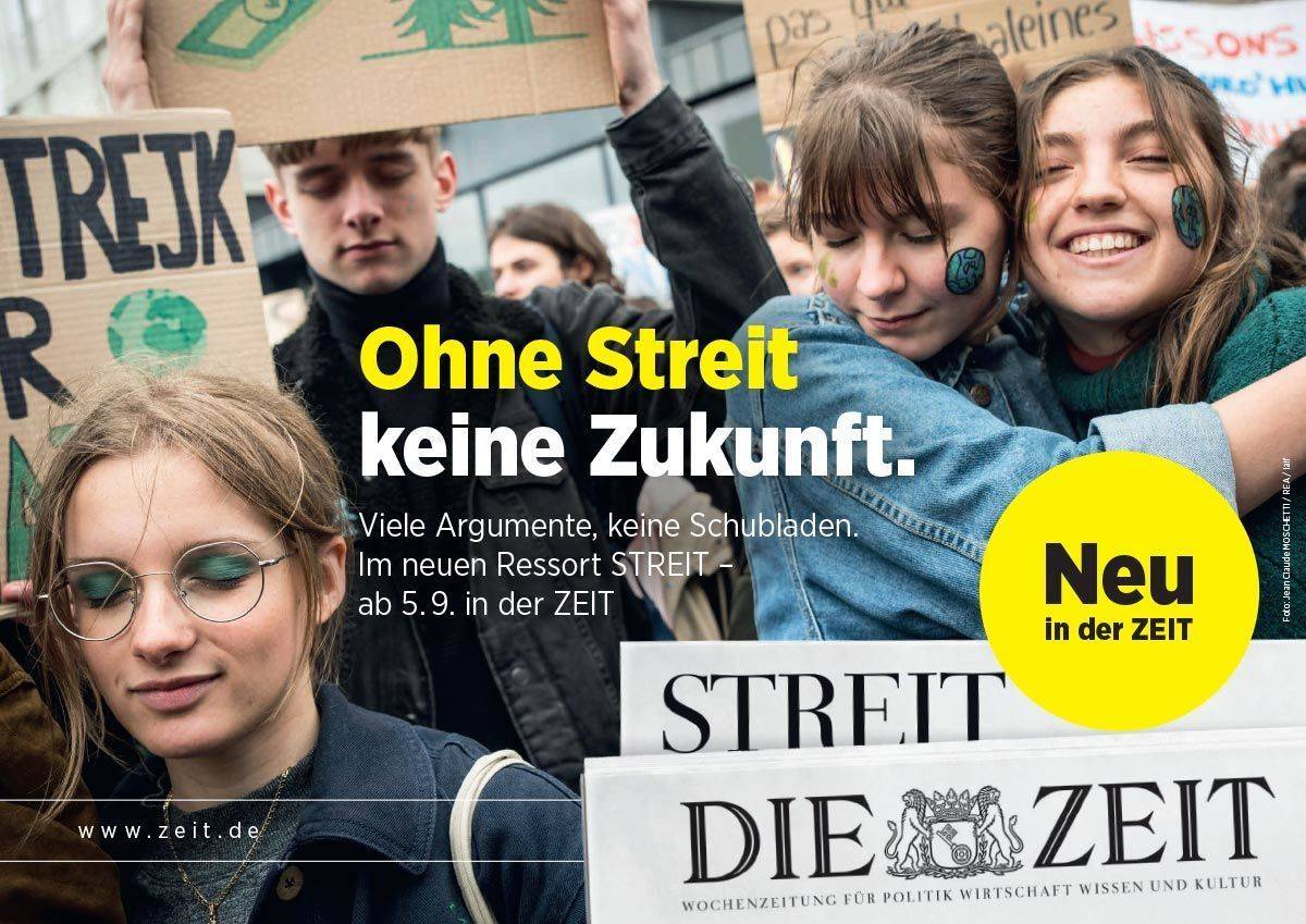 "Streit" ist in der ZgH-Kampagne für die Zeit auch, wenn Schüler für das Klima demonstrieren.