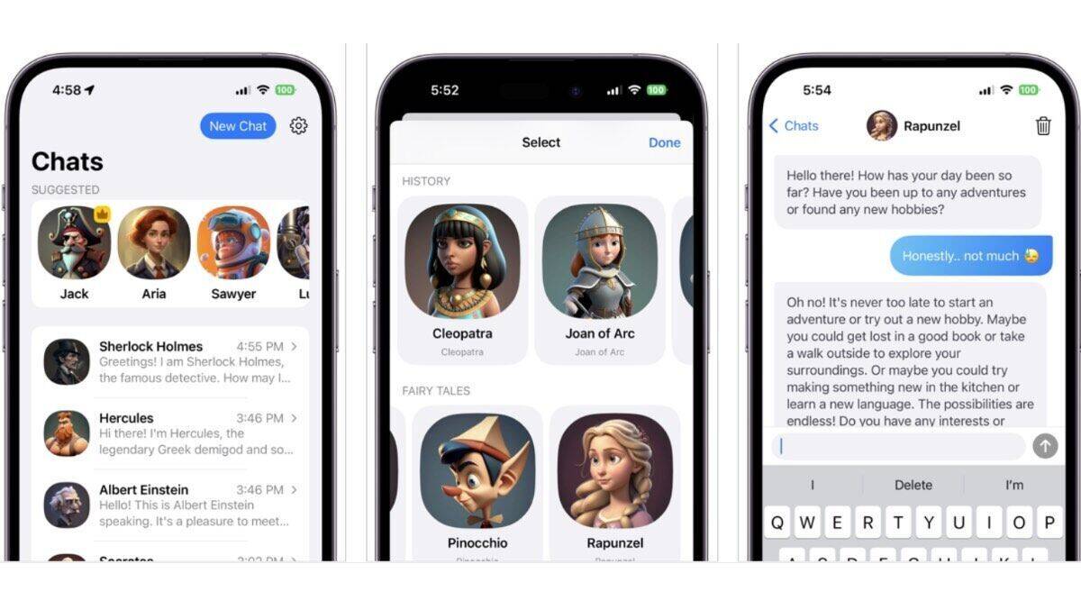 KI spielerisch weiterentwickelt: In "Superchat" wird Kleopatra und Co. gechattet.