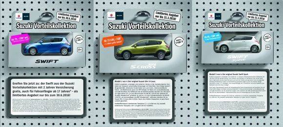 Suzuki-Modelle im Mini-Format.