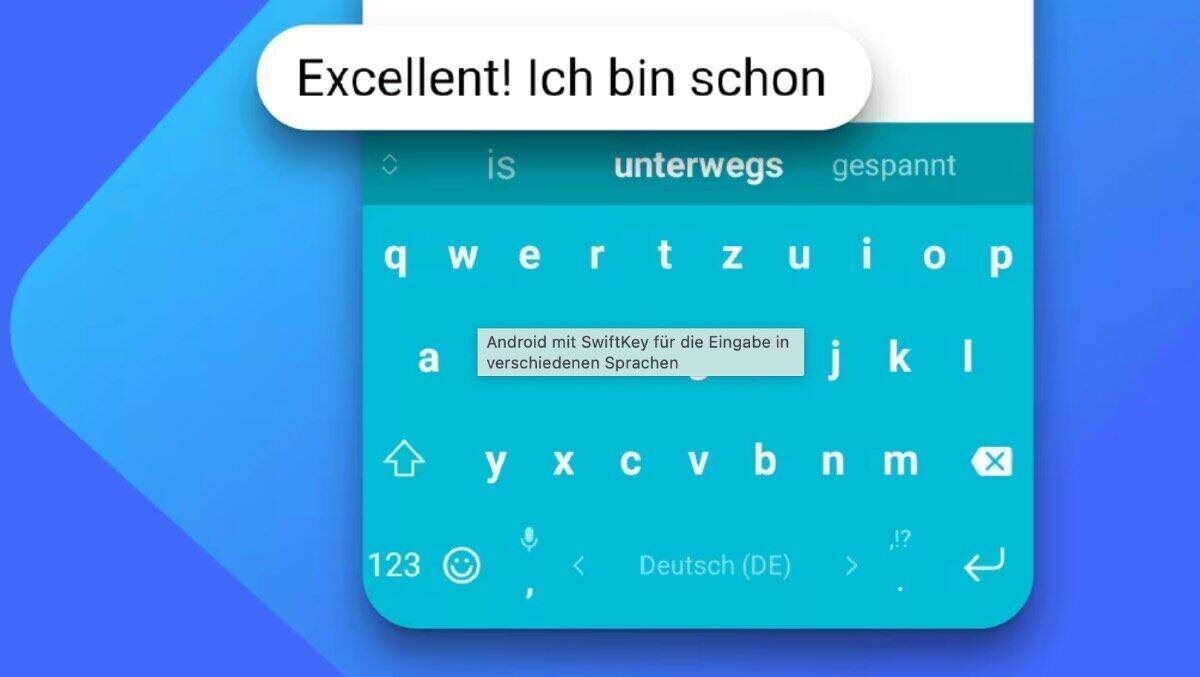 Die Anwendung SwiftKey optimiert die Wortwahl und lernt von Benutzerinnen und Benutzern.