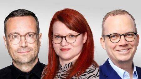 Antje von Winterfeld, Sven Böll und Lukas Martin von T-Online