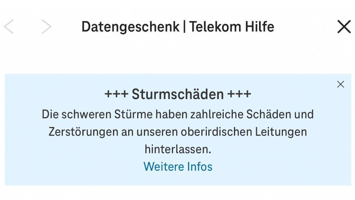Blick in die Mein-Magenta-App: So erklärt die Telekom das Datengeschenk.