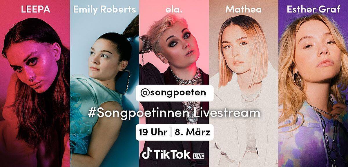 Livestream mit 5 Künstlerinnen in Kooperation mit TikTok.