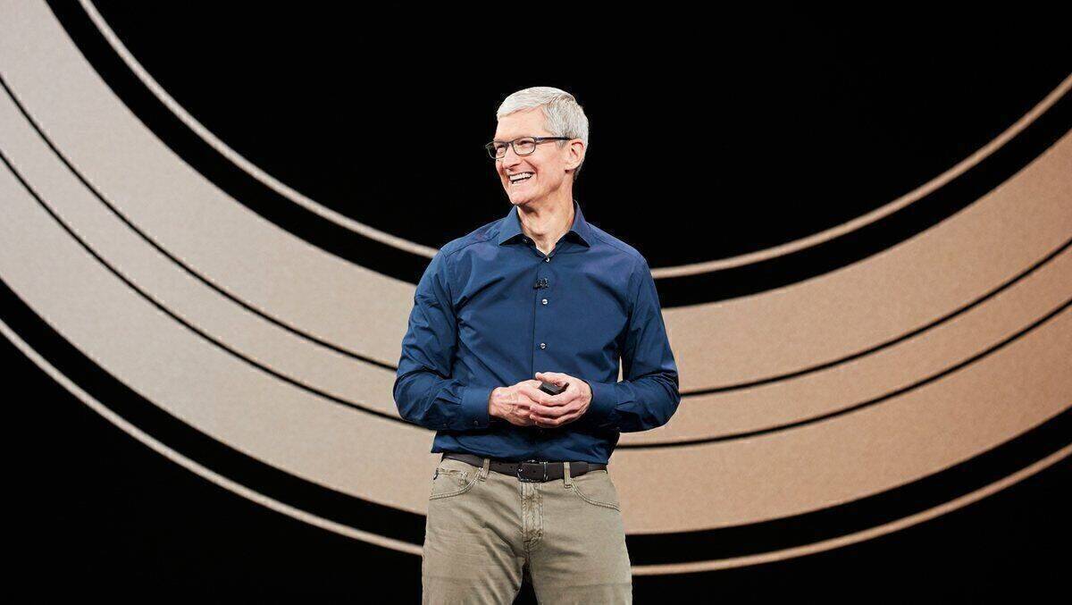 Hat Grund zum Strahlen: Apple-CEO Tim Cook (61).