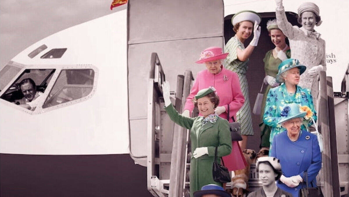 Goodbye, Great Britain: Queen Elizabeth II. verabschiedet sich – aber nur in dieser Fotomontage.