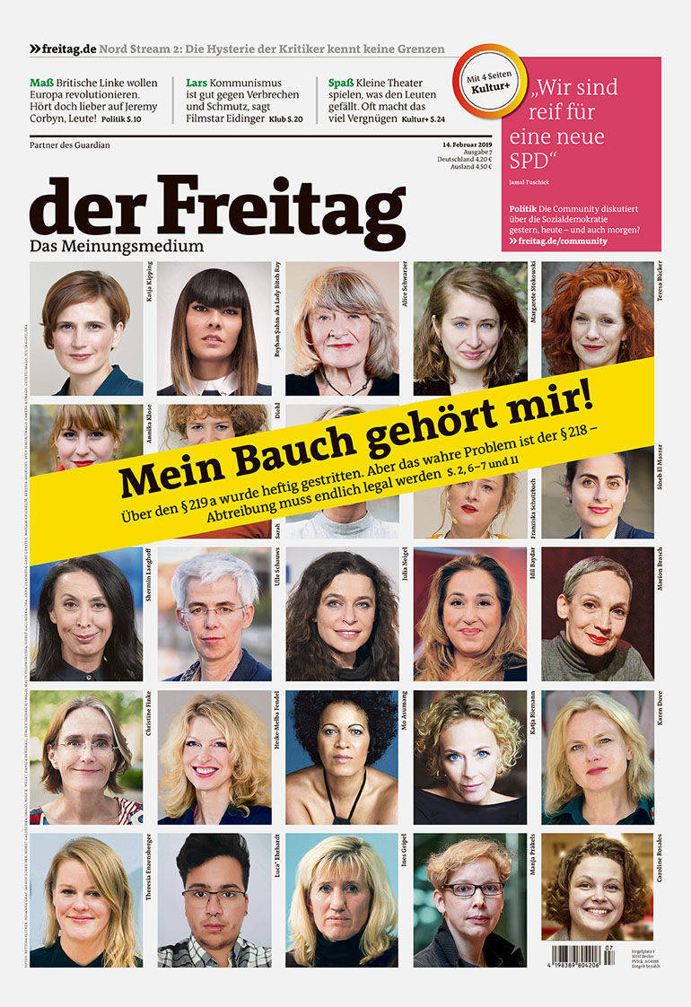 Titel der "Freitag"-Ausgabe vom 14. Februar 2019