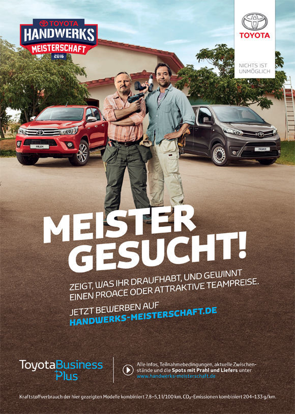 Printanzeige aus der Toyota-Nutzfahrzeugkampagne (Abb.: Saatchi & Saatchi)