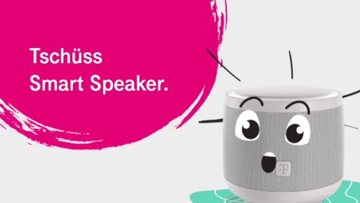 Mit diesem "Tschüss"-Foto verabschiedet die Telekom ihren smarten Speaker.