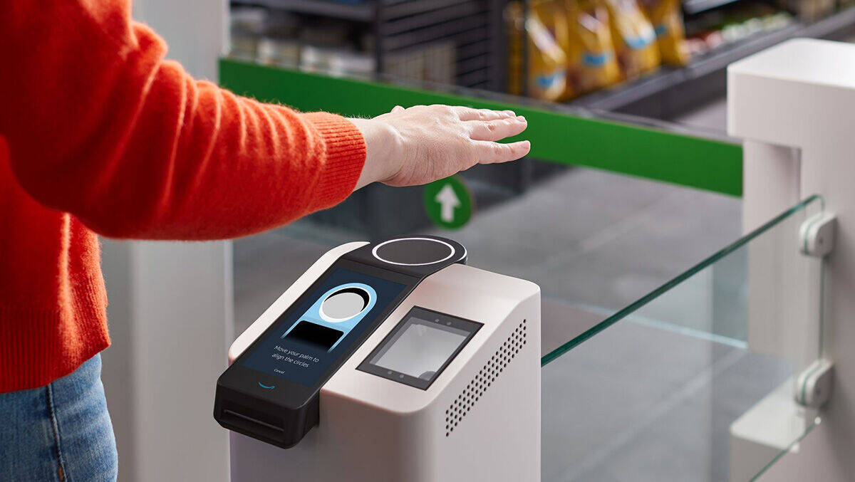 Bezahlen per Handauflegen – das sind die neuen Kassenterminals von Amazon.