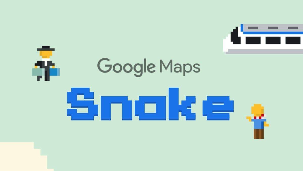 Das Snake-Spiel auf Maps-Landkarten – einer von Googles Aprilscherzen aus den letzten Jahren.